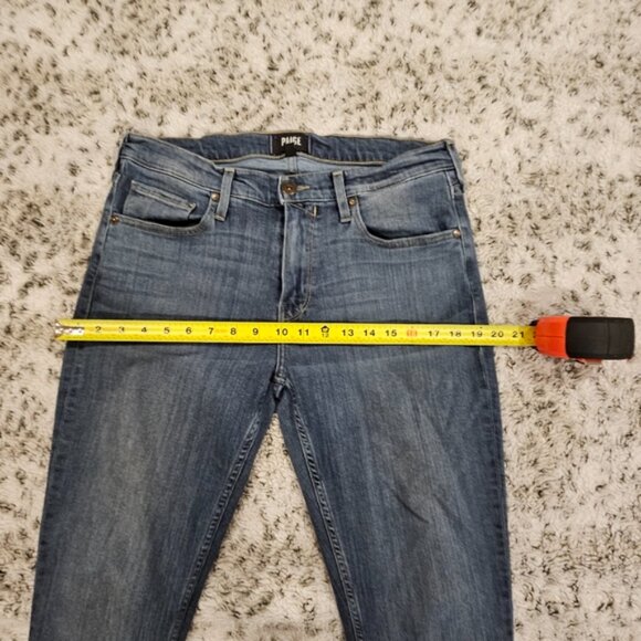 Paige SZ 32 Med Wash Mid Rise Stretch Blue Skinny Classic Jeans - Picture 7 of 11